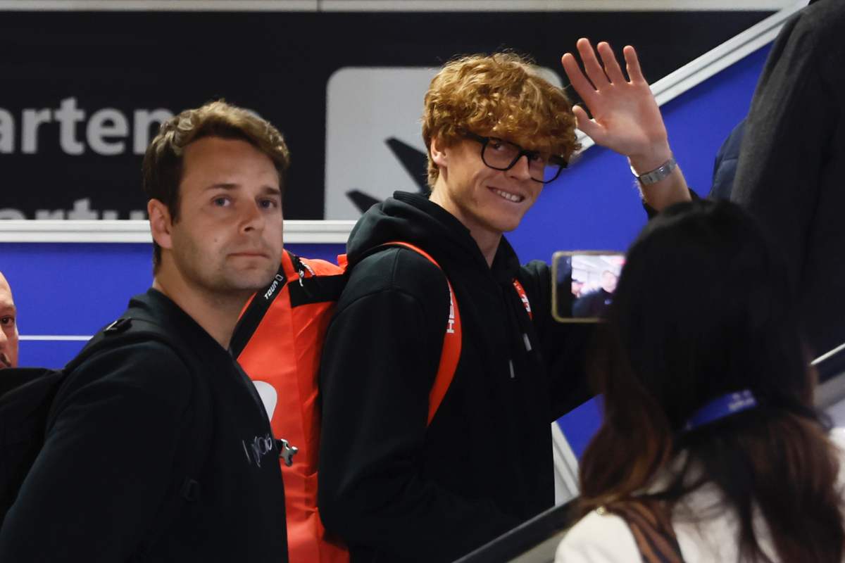 Jannik Sinner in aeroporto