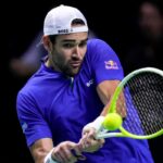 Matteo Berrettini in azione