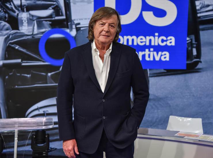 Adriano Panatta negli studi della Domenica Sportiva