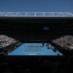 Veduta dall'altro del campo centrale di Melbourne