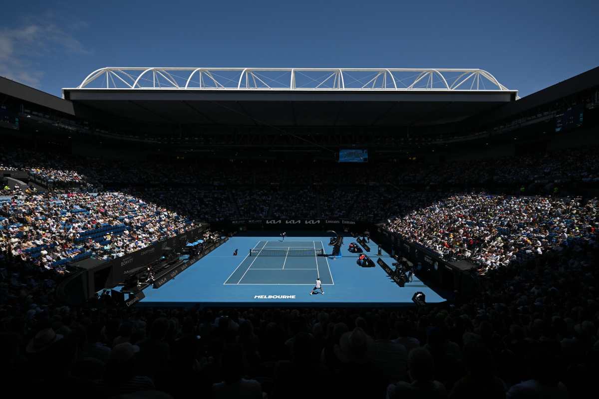 Veduta dall'altro del campo centrale di Melbourne