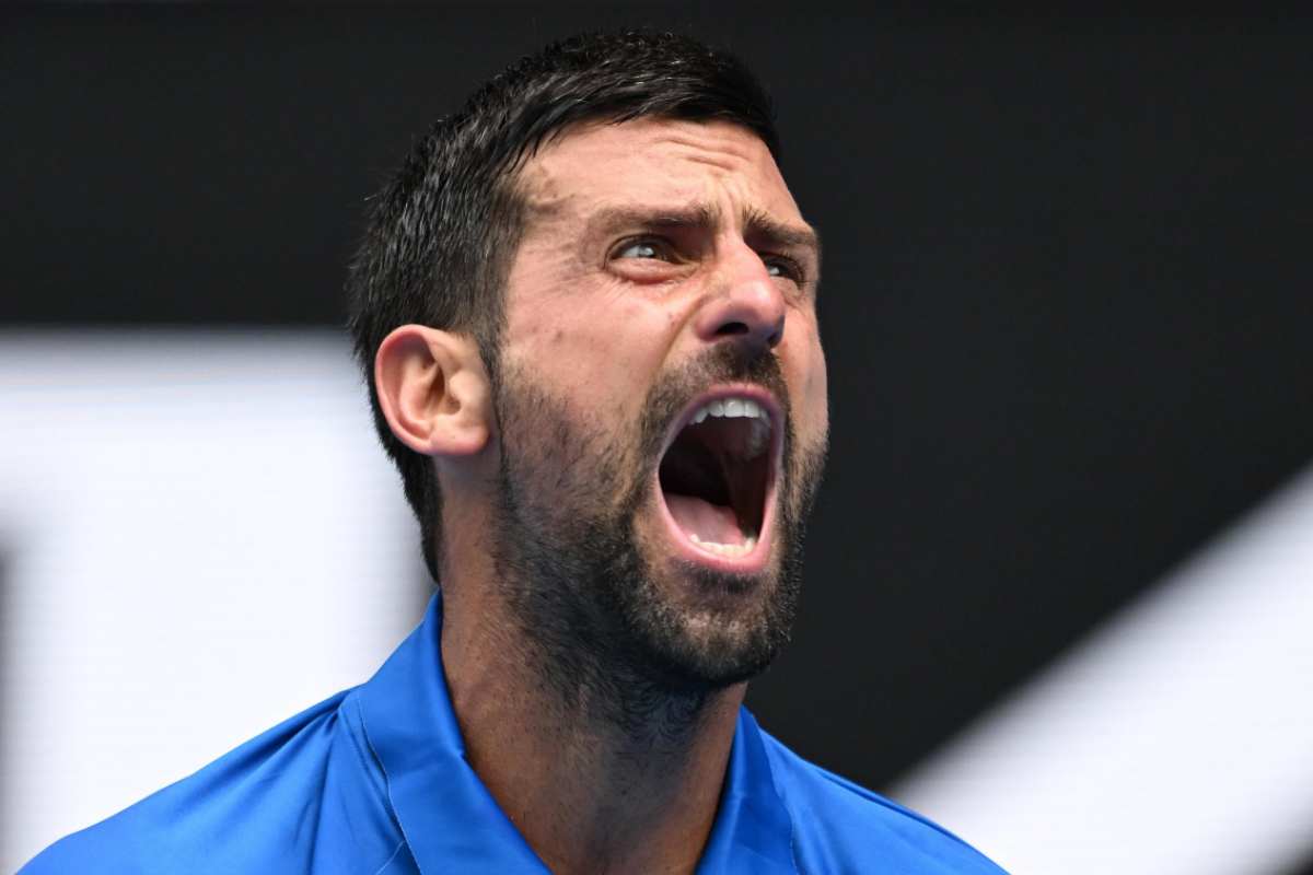 Djokovic urla dopo un punto ottenuto