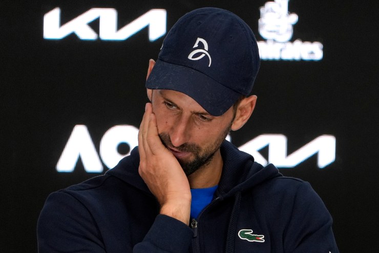 Novak Djokovic in conferenza stampa