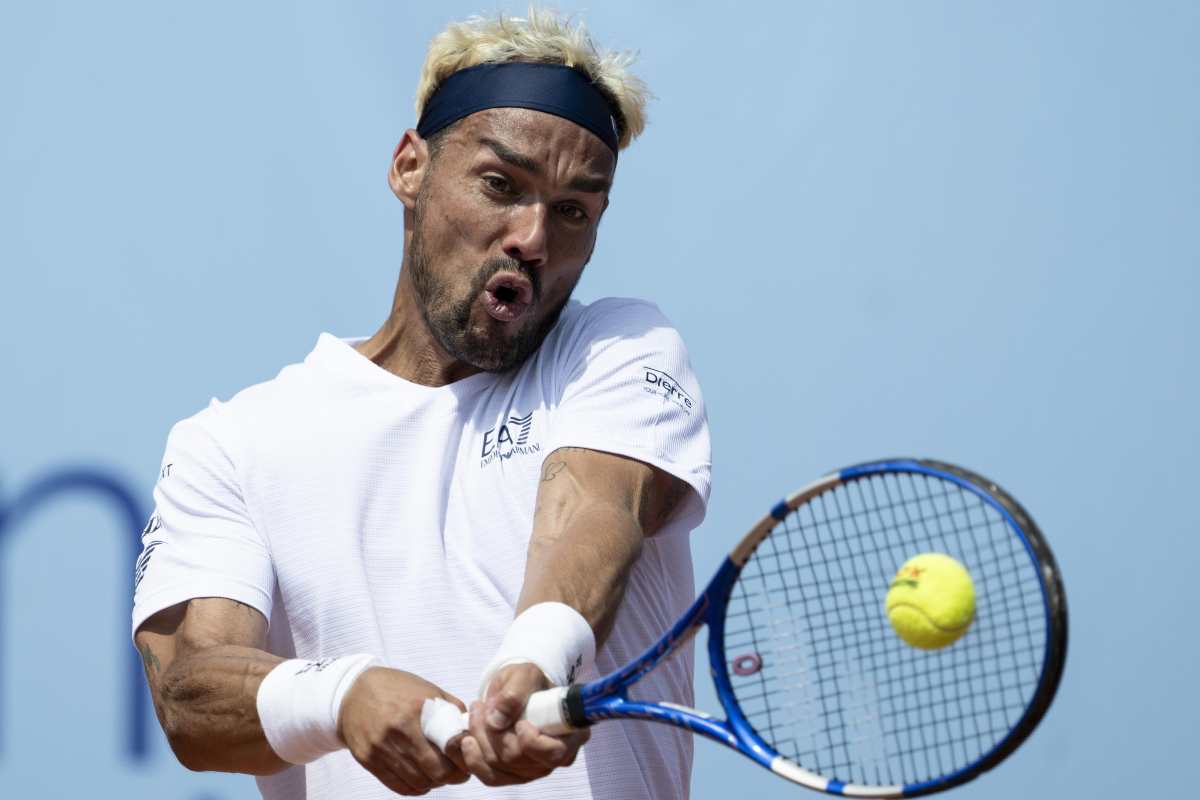 Fabio Fognini colpisce di rovescio