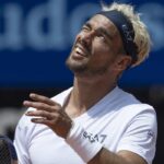 Fabio Fognini in campo