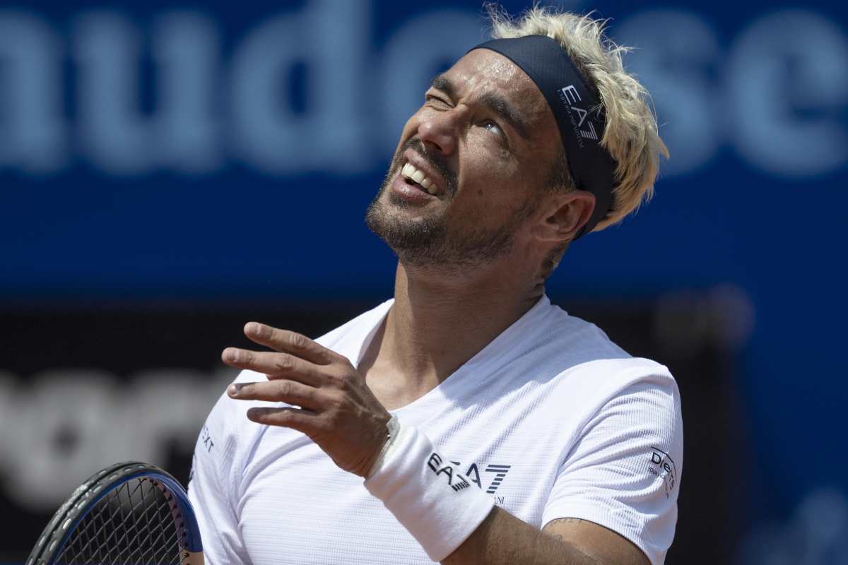 Fabio Fognini in campo