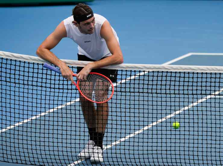 Taylor Fritz durante un allenamento