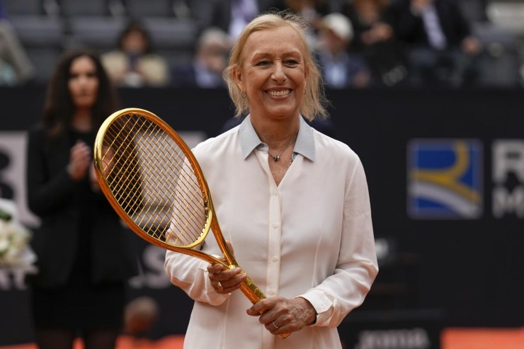 Martina Navratilova premiata a Roma nel 2023