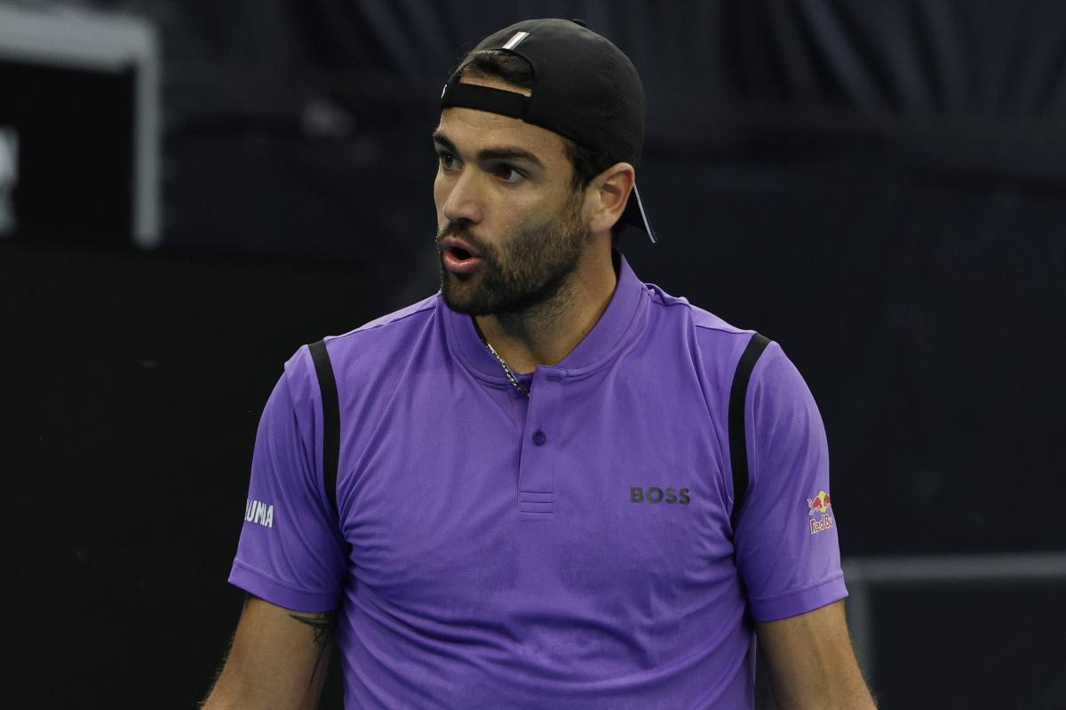 Matteo Berrettini in campo a Melbourne