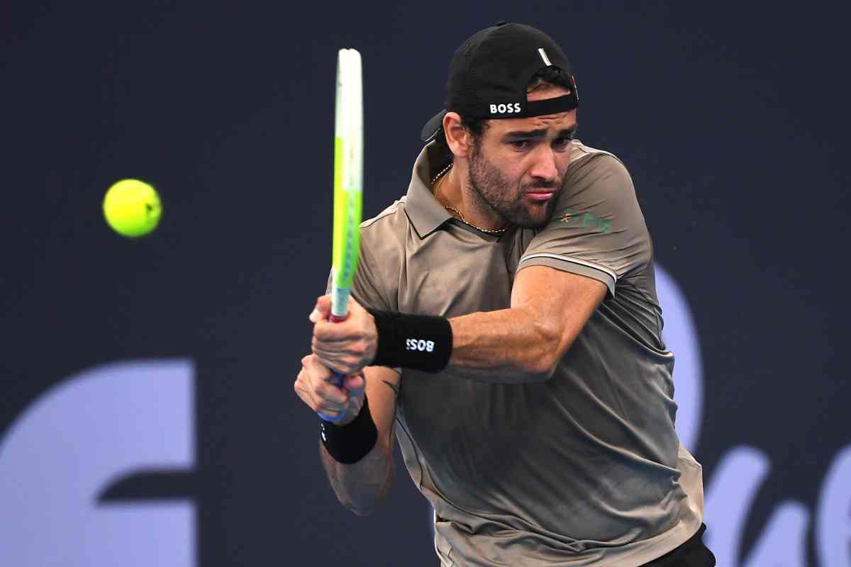 Matteo Berrettini durante un match 