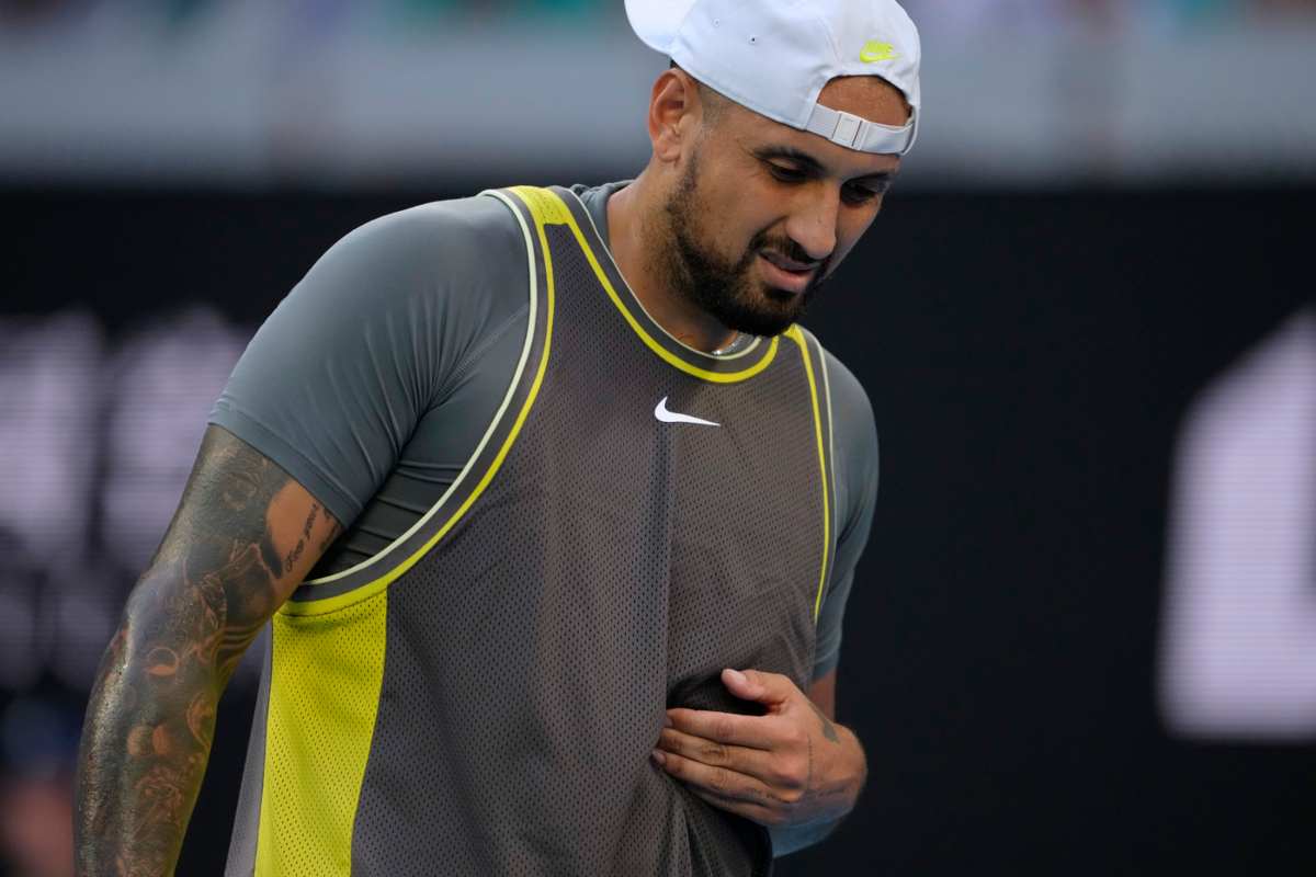 Nick Kyrgios in campo a Melbourne