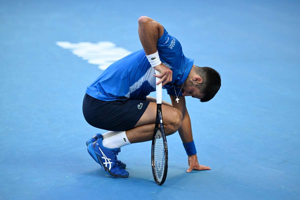 Djokovic accasciato per la fatica