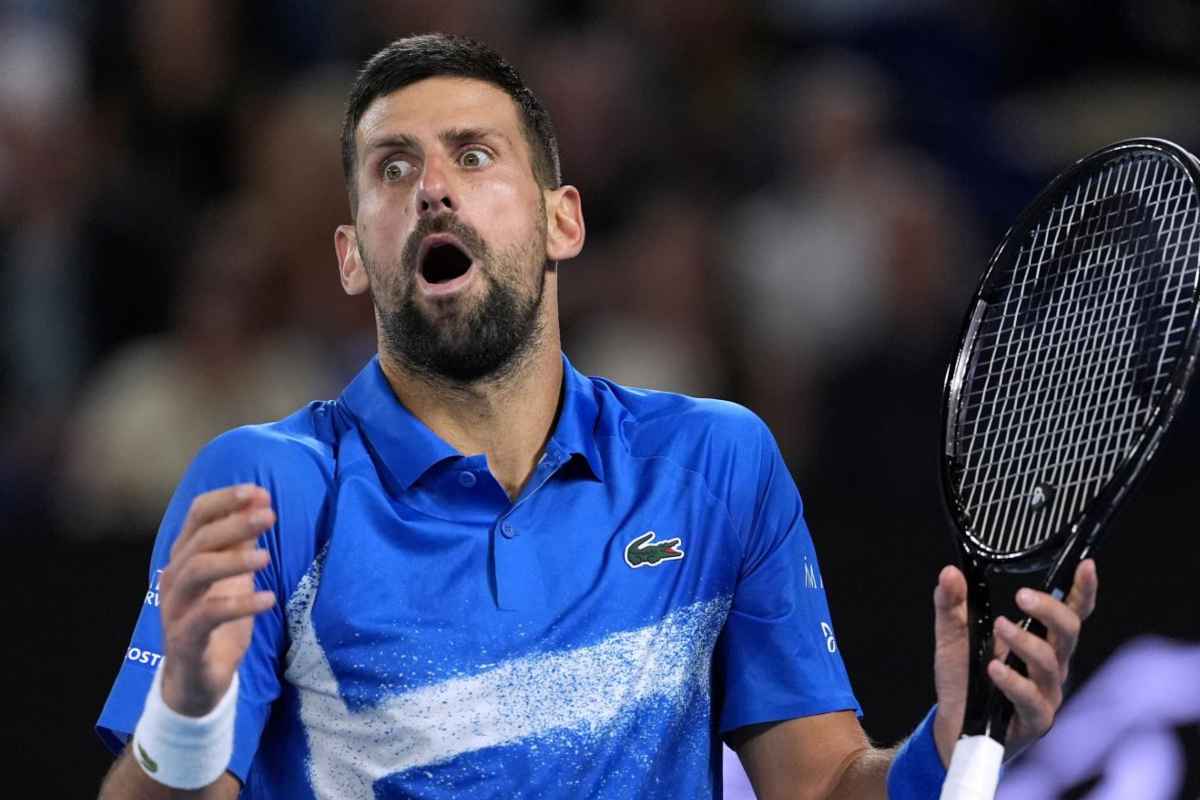 Novak Djokovic sbigottito