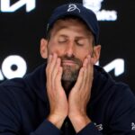 Novak Djokovic deluso in conferenza stampa