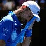 Novak Djokovic sofferente a Melbourne