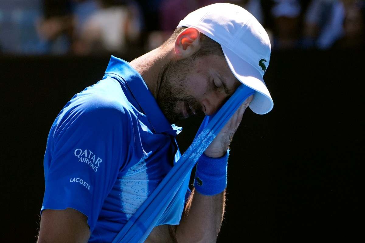 Novak Djokovic sofferente a Melbourne