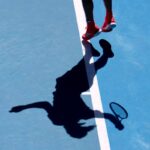 Ombra di un tennista