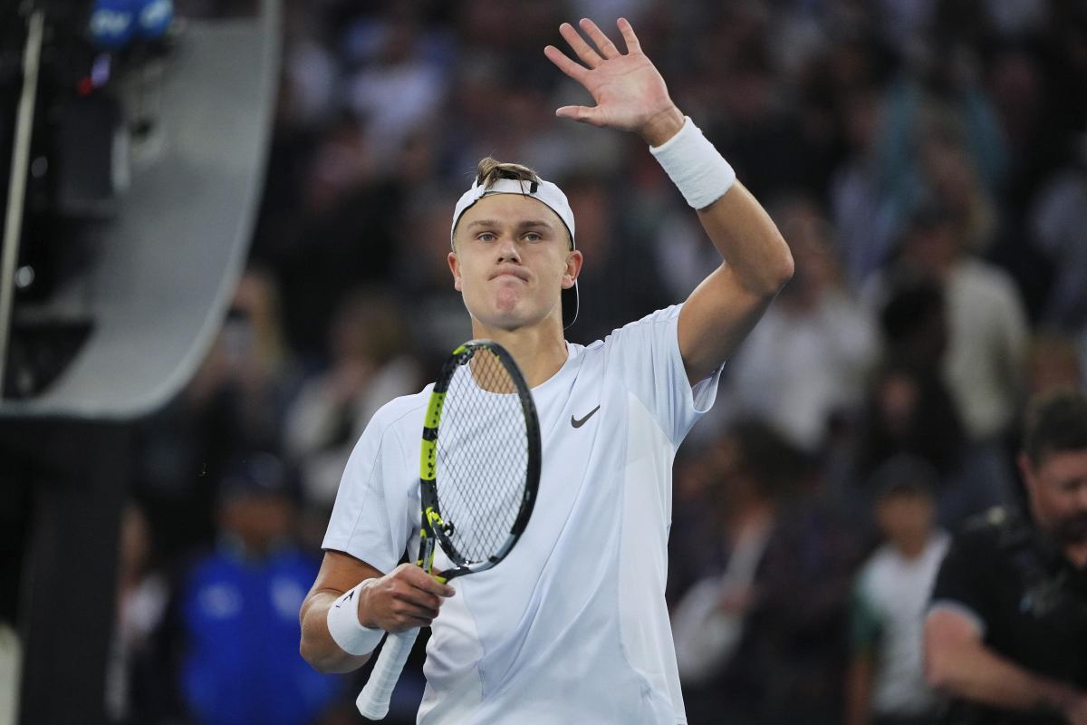 Holger Rune dopo la vittoria con Berrettini agli Australian Open