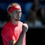 Alexander Zverev esulta con il pugno alzato