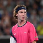 Andrey Rublev in campo all'Australian Open