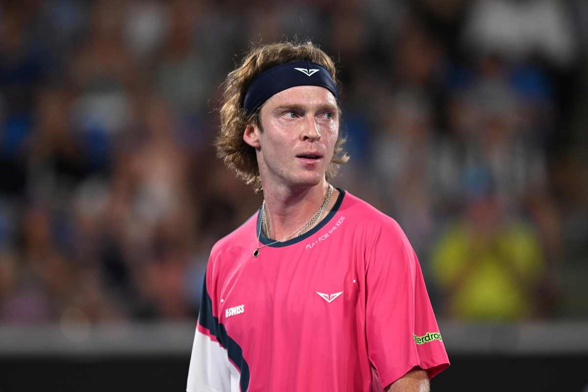 Andrey Rublev in campo all'Australian Open