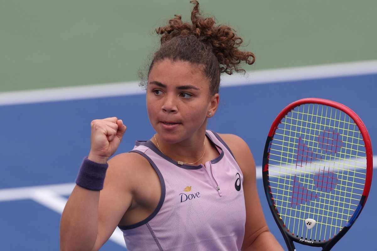 Jasmine Paolini esulta dopo un punto conquistato