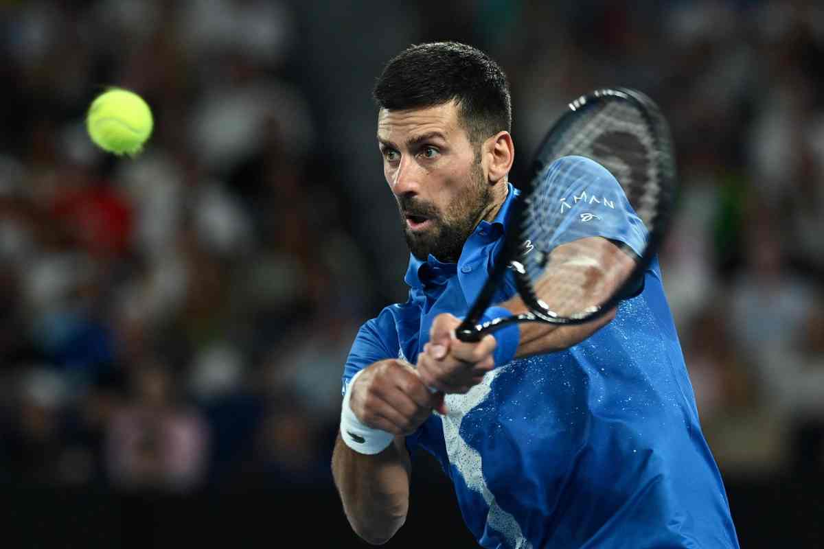 Novak Djokovic in campo