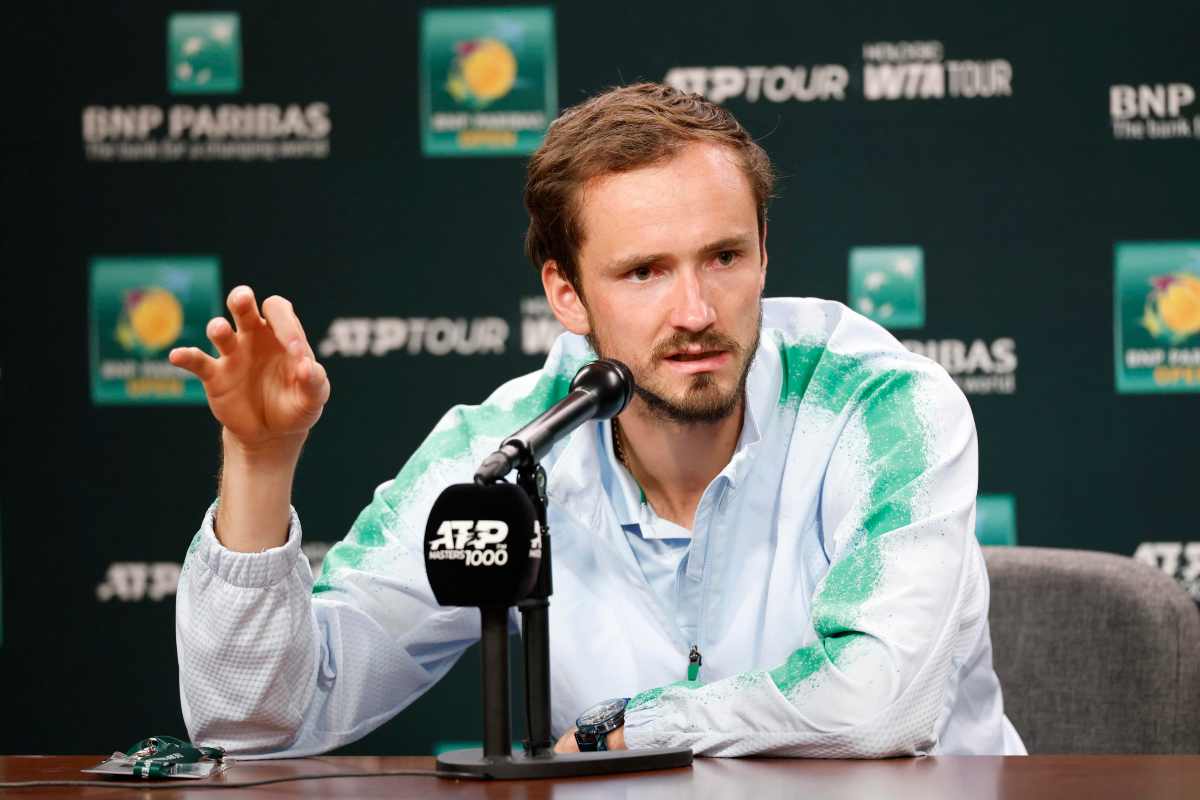 Daniil Medvedev in conferenza stampa ad Indian Wells