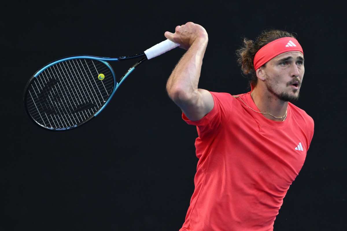 Zverev durante un match 