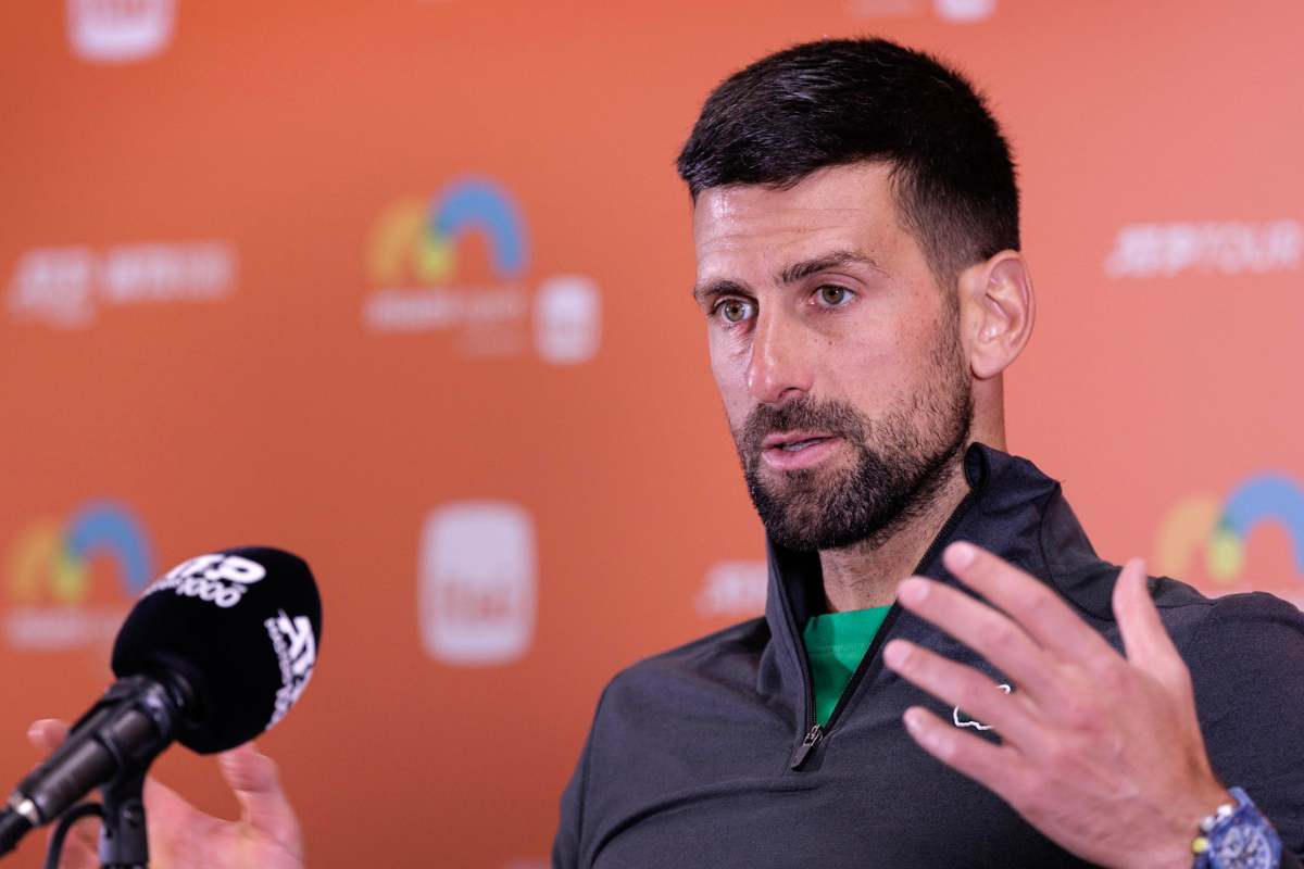 Novak Djokovic in conferenza stampa
