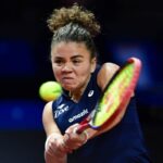 La tennista azzurra Jasmine Paolini durante un match