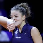 Jasmine Paolini durante la semifinale di Stoccarda