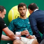 Lorenzo Musetti al medical time out a Monte Carlo
