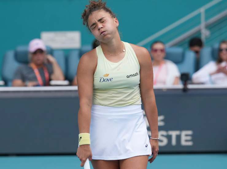 La tennista azzurra Jasmine Paolini durante un match