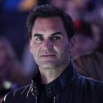 Roger Federer in primo piano